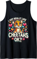I Just Really Like Cheetahs Tank Top Tank Top Premium Print Best Seller Look