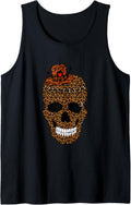 Leopard Print Skull With Tiger Pattern Hat Fall Autumn Tank Top Tank Top Comfort Fit Best Seller Look