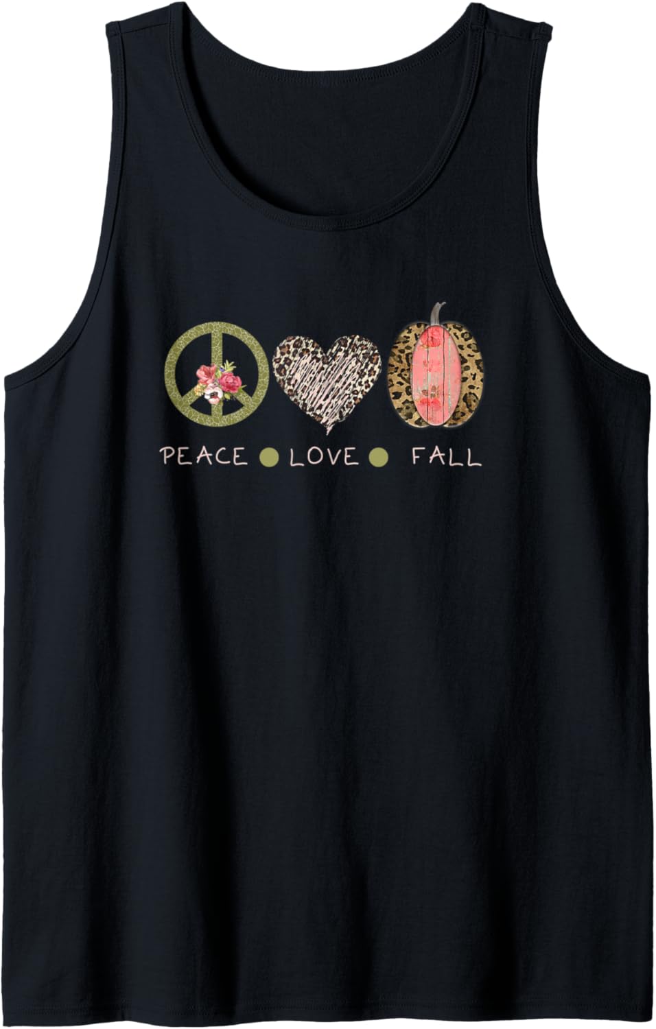 Peace Love Fall Shirt Leopard Cheetah Print Pumpkin Tshirt Tank Top Tank Top Streetwear Style Best Seller Look