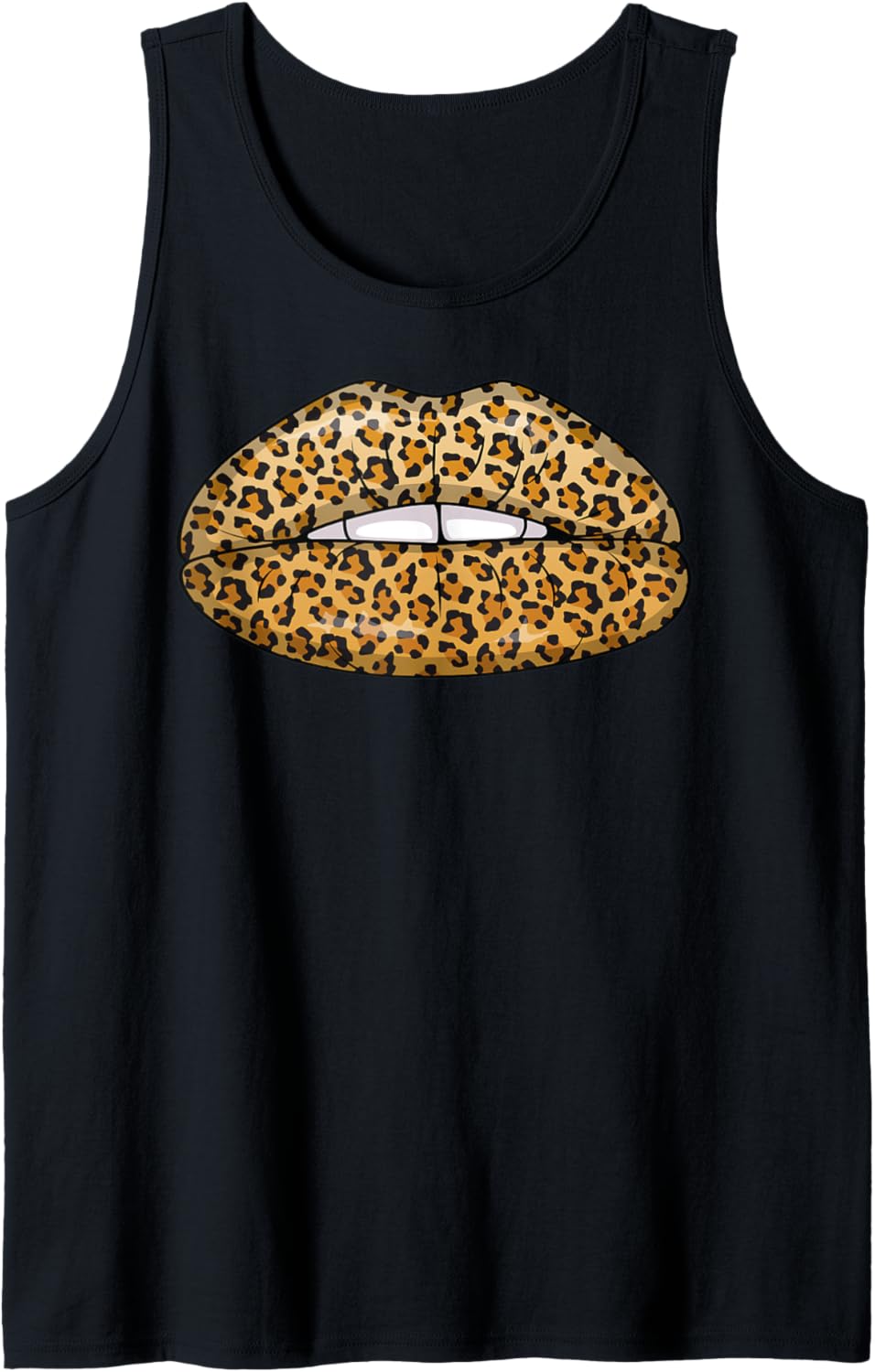 Funny Leopard Lips Cool Women Mouth Cheetah Lipstick Gift Tank Top Tank Top Viral TikTok Find Gift Ready