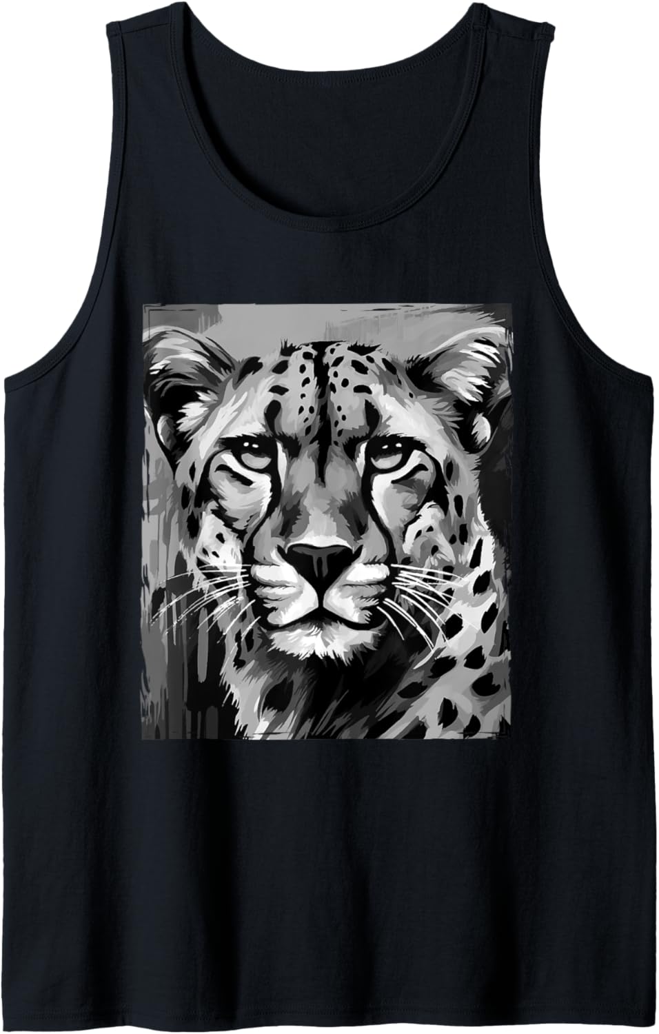 Cheetah Artwork Portrait Head Animal Tank Top Tank Top Premium Print Gift Ready