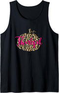 Leopard Print Pumpkin Thankful Autumn Fall Hot Pink Cheetah Tank Top Tank Top High Search Demand Fan Favorite