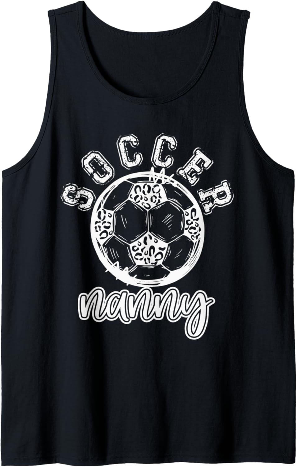 Soccer NANNY Leopard Cheetah Print Retro Trendy Cute Tank Top Tank Top Streetwear Style US Top Pick