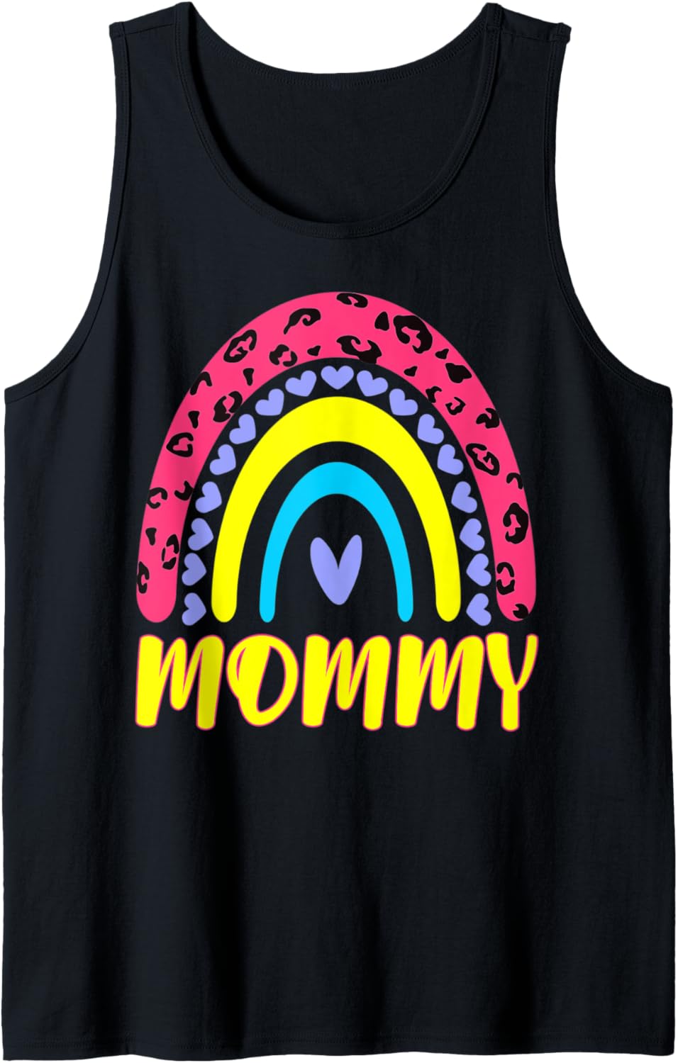Leopard Rainbow Cheetah Print Mom Graphic Mommy Life Tank Top Tank Top Streetwear Style Best Seller Look