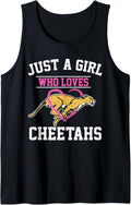Just A Girl Who Loves Cheetahs Funny Wildcat Lover Women Tank Top Tank Top Viral TikTok Find Gift Ready