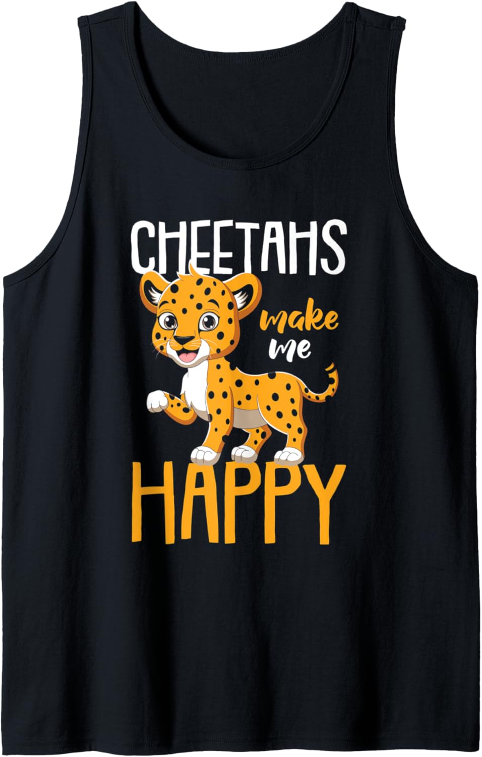 Kids Funny Cheetahs Make Me Happy Cheetah Tank Top Tank Top Trending US Gift Ready