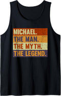 Mens Michael The Man The Myth The Legend Vintage Gift for Michael Tank Top Tank Top | Trending 2025