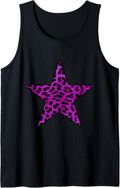 Purple Rockabilly Punk Rocknroll Cheetah Pattern Leopard Tank Top Tank Top Streetwear Style Everyday Wear
