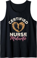 Certified Nurse Midwife Midwifery Cute Cheetah Print Heart Tank Top Tank Top Viral TikTok Find Fan Favorite