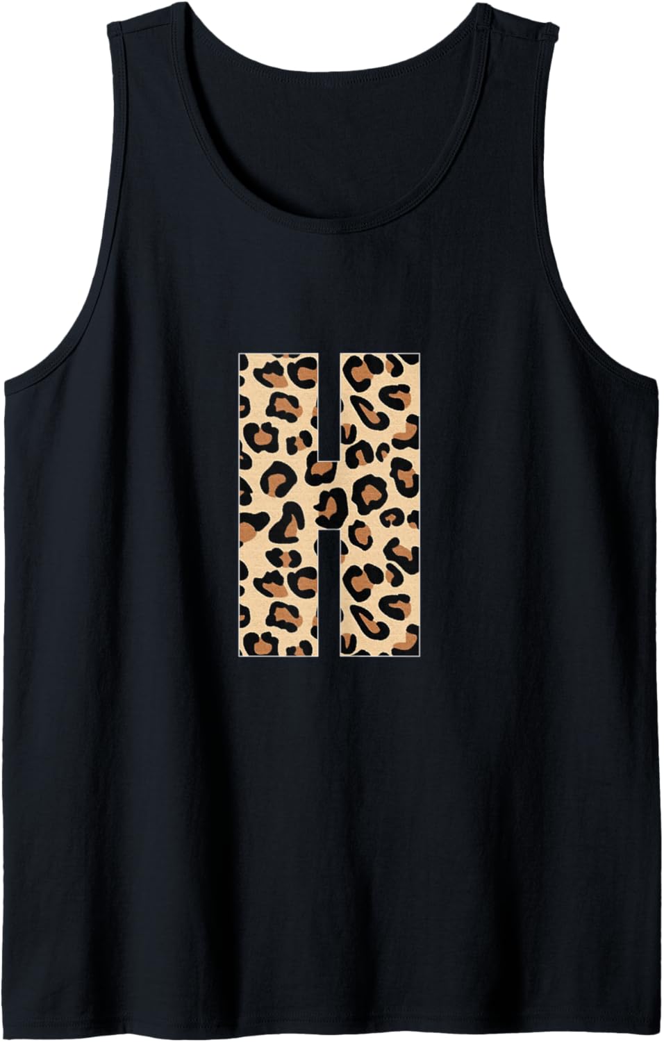 Cheetah Print Letter H Initial Letter H Leopard Tank Top Tank Top Streetwear Style US Top Pick
