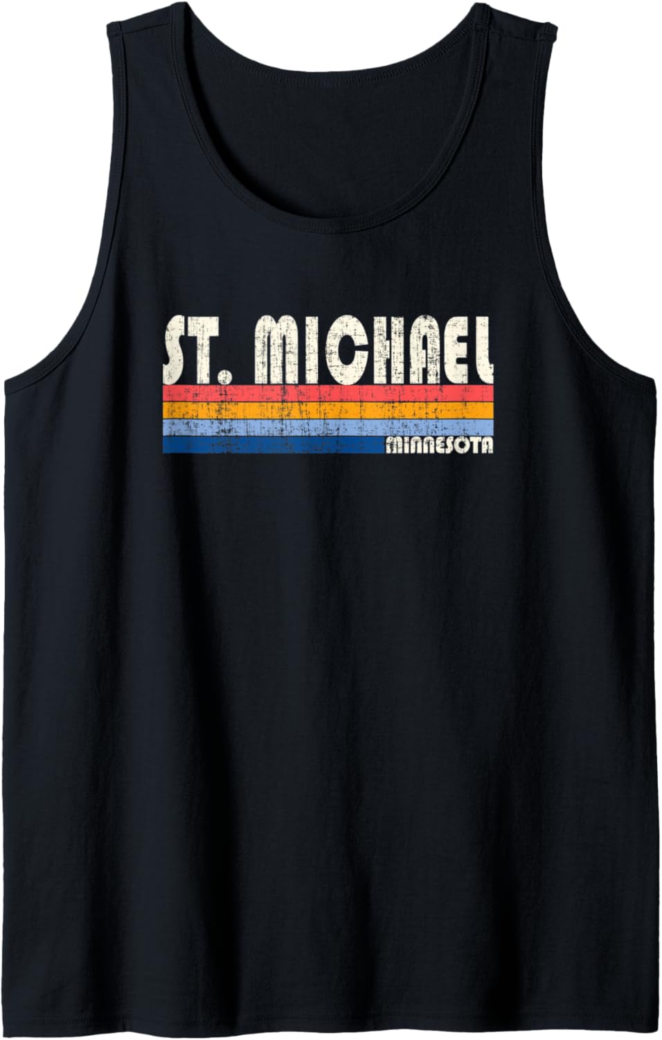 Vintage Retro 70s 80s Style Hometown of St. Michael, MN Tank Top Tank Top | Viral Streetwear Style