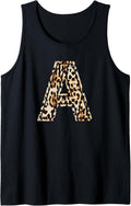 Awesome Letter A Initial Name Leopard Cheetah Print Tank Top Tank Top Comfort Fit Best Seller Look