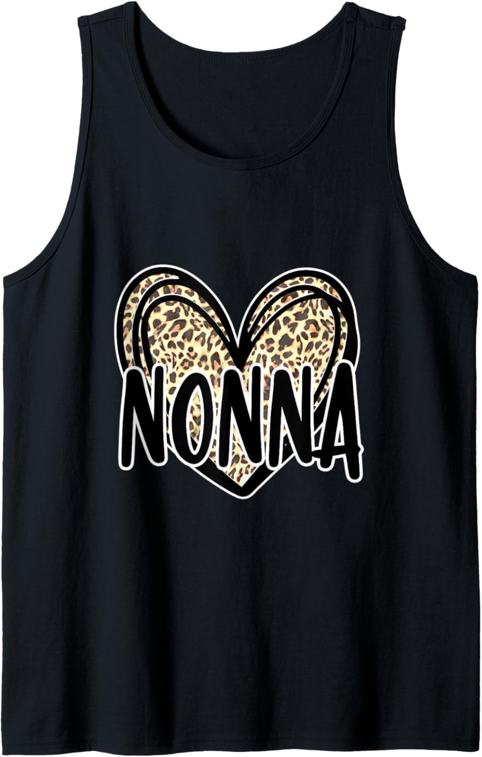 Cute Nonna Women s Leopard Cheetah Print Heart Grandmother Tank Top Tank Top Trending US Everyday Wear