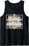 Leopard Cheetah Print Proud School Counselor Appreciation Tank Top Tank Top Premium Print Best Seller Look