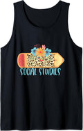 SOCIAL STUDIES TEACHER Cute Pencil Leopard Cheetah Print Tank Top Tank Top Trending US Best Seller Look