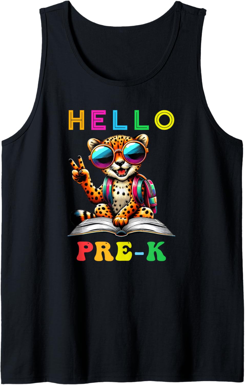 Hello Pre K Cheetah Lover Back to School Kids Boys Girls Tank Top Tank Top Trending US Best Seller Look