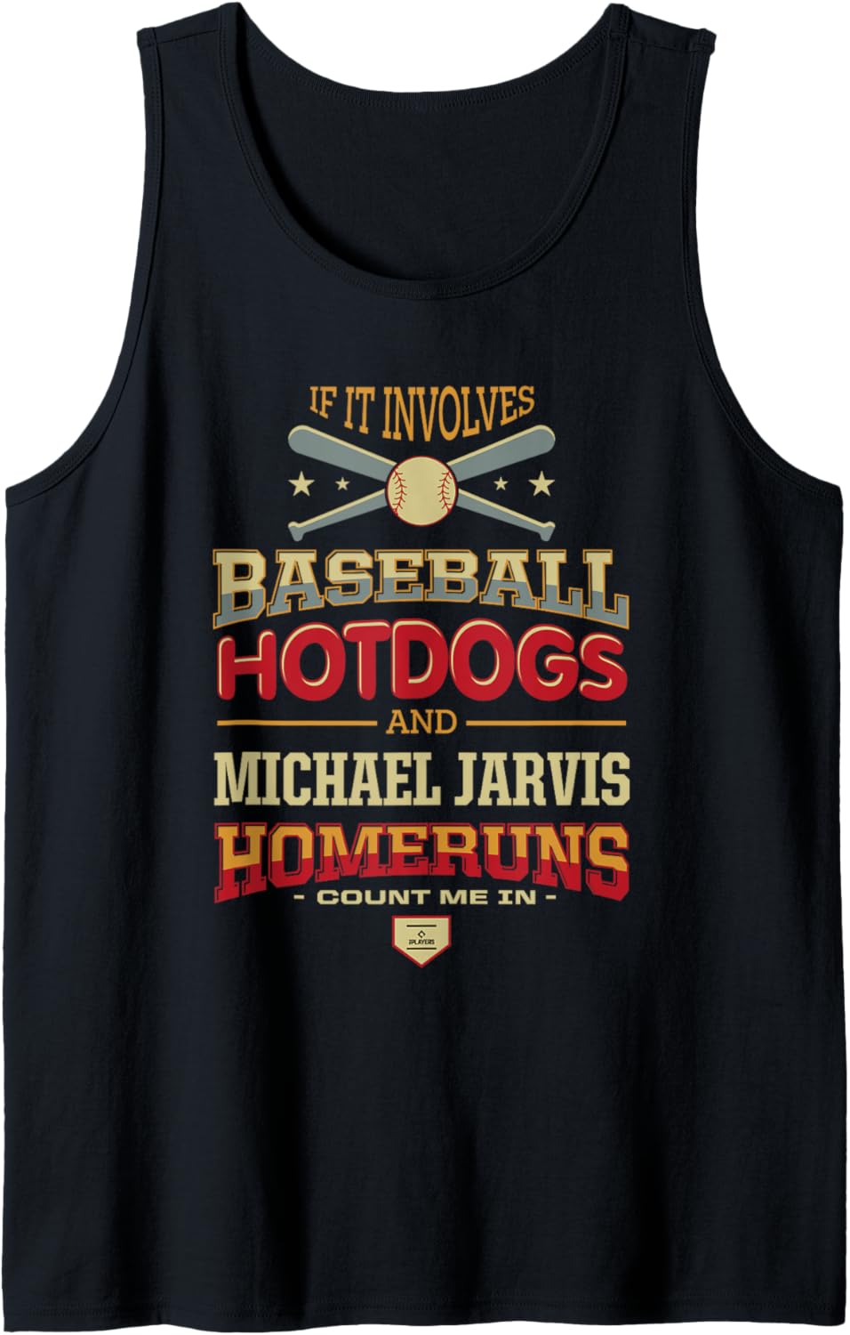 Baseball, Hotdogs and Michael Jarvis Prospect Baseball Fan Tank Top Tank Top | Trending 2025