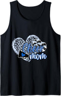 Cheer Mom Shirt Megaphone Blue Leopard Cheetah Print Tank Top Tank Top Trending US Everyday Wear