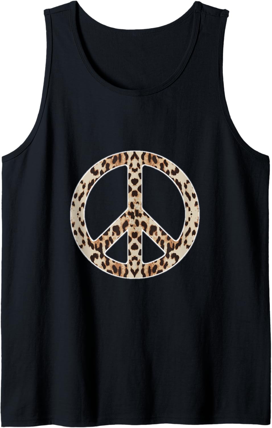 Cool Cheetah Leopard Animal Print Peace Sign Tank Top Tank Top Premium Print Best Seller Look