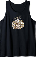 Funny Leopard Pumpkin Print Tops Halloween Thanksgiving Girl Tank Top Tank Top Trending US Gift Ready