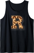 Cute Letter R Initial Name Leopard Cheetah Animal Print Tank Top Tank Top Comfort Fit US Top Pick