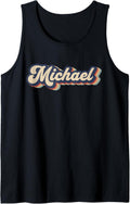 Mens Retro Vintage Michael Name Personalized Tank Top Tank Top | Viral Streetwear Style