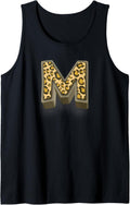 Cute Letter M Initial Name Leopard Cheetah Animal Print Tank Top Tank Top Streetwear Style Everyday Wear