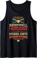 Baseball, Hotdogs and Michael Cantu Prospect Baseball Fan Tank Top Tank Top | Viral Streetwear Style
