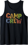 Funny CAMP CREW Leopard Print Summer Staff Counselor Teacher Tank Top Tank Top Premium Print US Top Pick