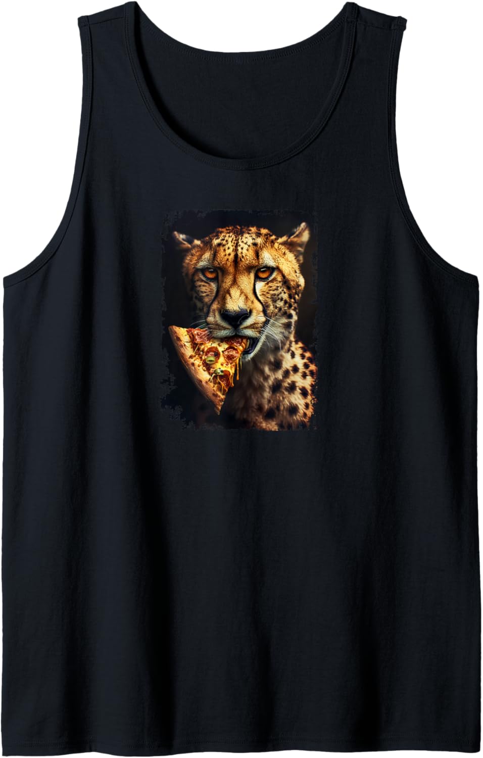 Cheetah Pizza Tank Top Tank Top Premium Print Fan Favorite