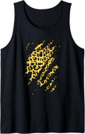 Cheetah Pattern Print Animal Claws Safari Zoo Fake Ripped Tank Top Tank Top Premium Print Fan Favorite