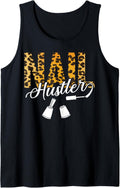 Nail Tech Quote Work Uniform Leopard Cheetah Nail Hustler Tank Top Tank Top Streetwear Style Fan Favorite