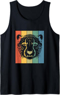 Face Of Retro Cheetah Vintage Cheetah Lover Tank Top Tank Top Viral TikTok Find Best Seller Look