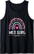 Med Surg Nurse Leopard Rainbow Heart Cheetah Print Tank Top Tank Top Premium Print Best Seller Look