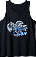 Cheer Sister Shirt Megaphone Blue Leopard Cheetah Print Tank Top Tank Top Comfort Fit Hot Right Now