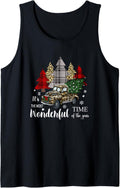 Pickup Truck Hauling Christmas Tree in Leopard Cheetah Print Tank Top Tank Top High Search Demand Everyday Wear