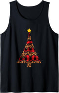 Buffalo Check Plaid Cheetah Leopard Print Christmas Tree Tank Top Tank Top High Search Demand Best Seller Look