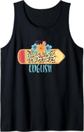 ENGLISH TEACHER Cute Trendy Pencil Leopard Cheetah Print Tank Top Tank Top Viral TikTok Find Everyday Wear