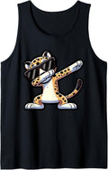 Dabbing Leopard Cheetah Sunglasses Boys Girls Animal Lovers Tank Top Tank Top Comfort Fit Everyday Wear