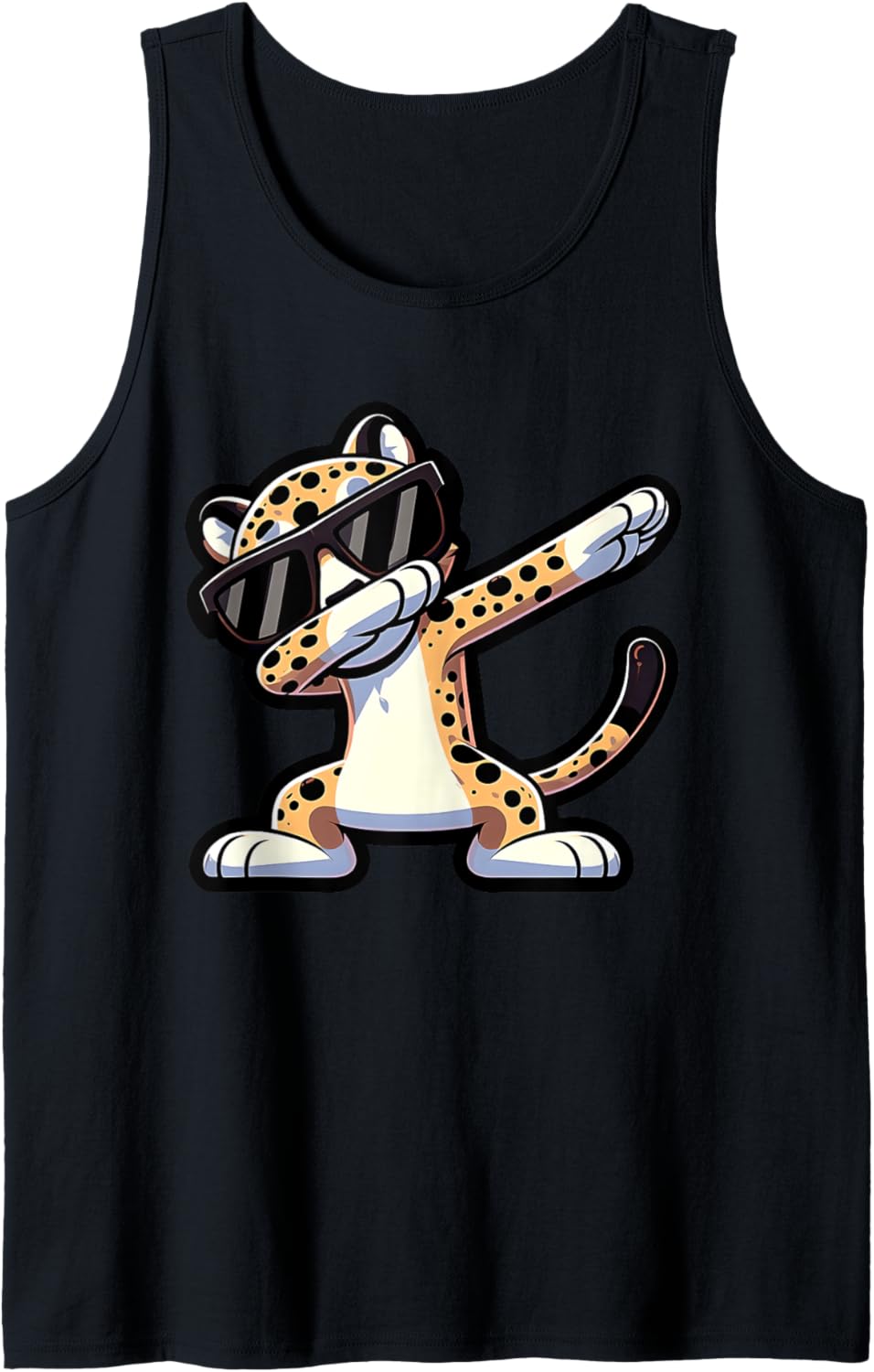 Dabbing Leopard Cheetah Sunglasses Boys Girls Animal Lovers Tank Top Tank Top Comfort Fit Everyday Wear