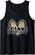 Cute GRAMMY Women s Leopard Cheetah Print Heart Grandmother Tank Top Tank Top Viral TikTok Find Gift Ready