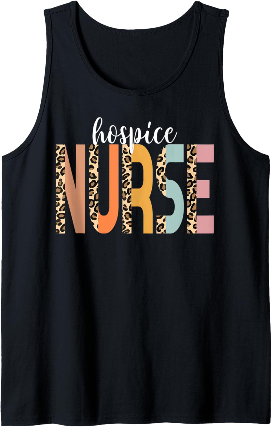 Nurse Hospice Nurse Cheetah Print RN Cute Hospice Nurse Tank Top Tank Top High Search Demand Hot Right Now