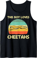 Cool Cheetah For Boys Kids Cat Animal Print Leopard Safari Tank Top Tank Top High Search Demand Everyday Wear
