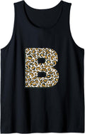 Leopard Cheetah Print Letter Cool Letter B Initial Name Tank Top Tank Top Streetwear Style Fan Favorite