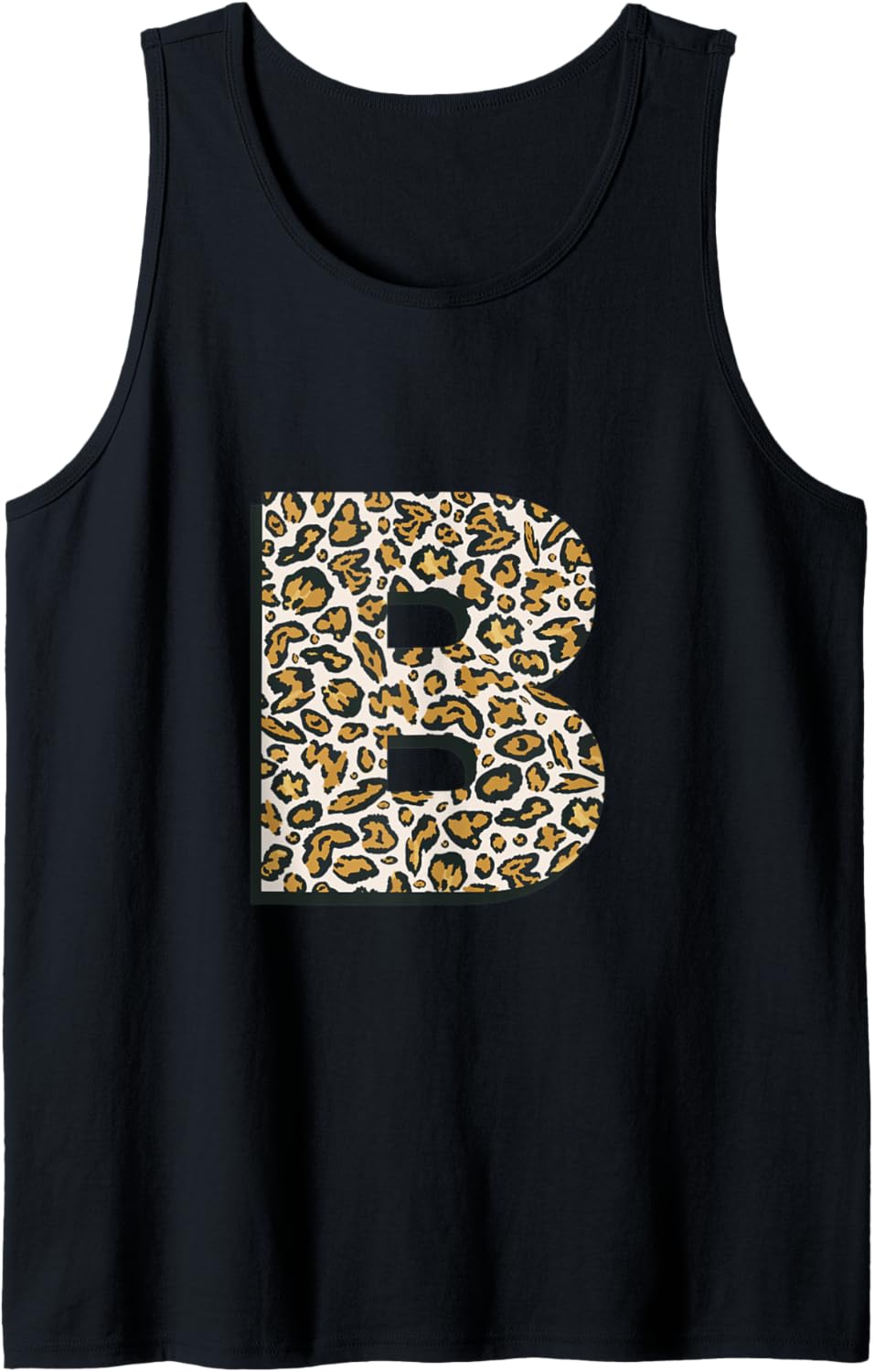 Leopard Cheetah Print Letter Cool Letter B Initial Name Tank Top Tank Top Streetwear Style Fan Favorite