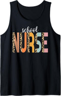 Nurse School Nurse Cheetah Print RN Cute School Nurse Tank Top Tank Top Viral TikTok Find Best Seller Look