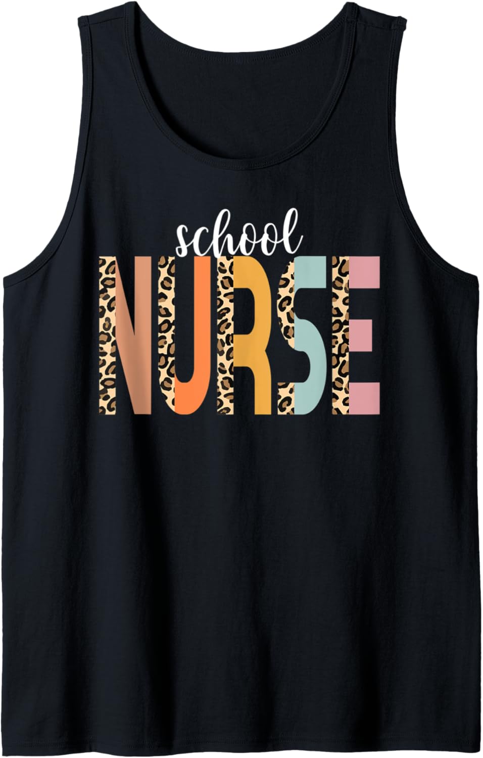 Nurse School Nurse Cheetah Print RN Cute School Nurse Tank Top Tank Top Viral TikTok Find Best Seller Look