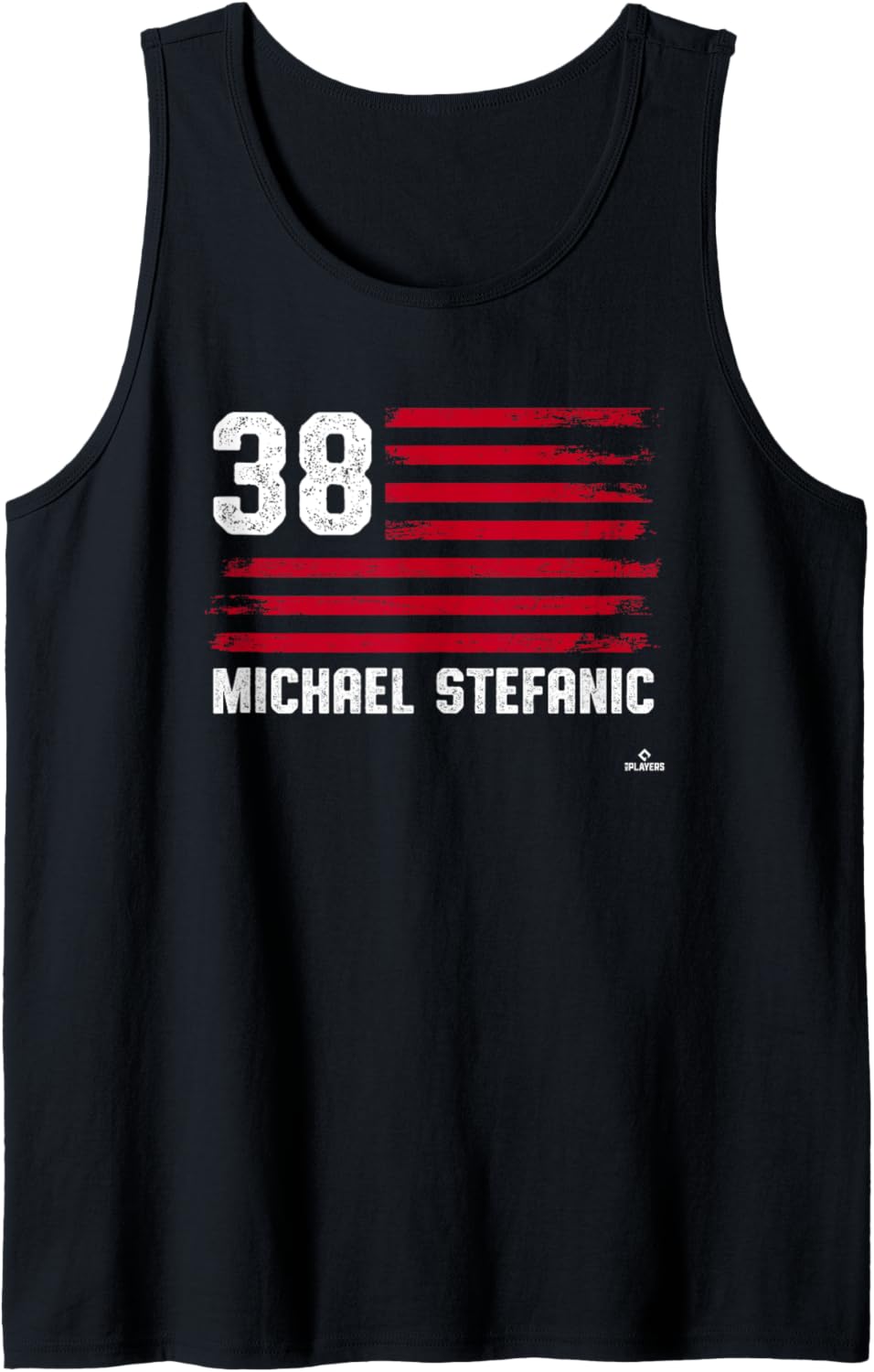 Flag Stripes Michael Stefanic Los Angeles Baseball MLBPA Tank Top Tank Top | Perfect Gift Idea