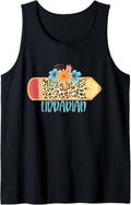 LIBRARIAN Pencil Leopard Cheetah Print Teacher Tank Top Tank Top Viral TikTok Find Everyday Wear