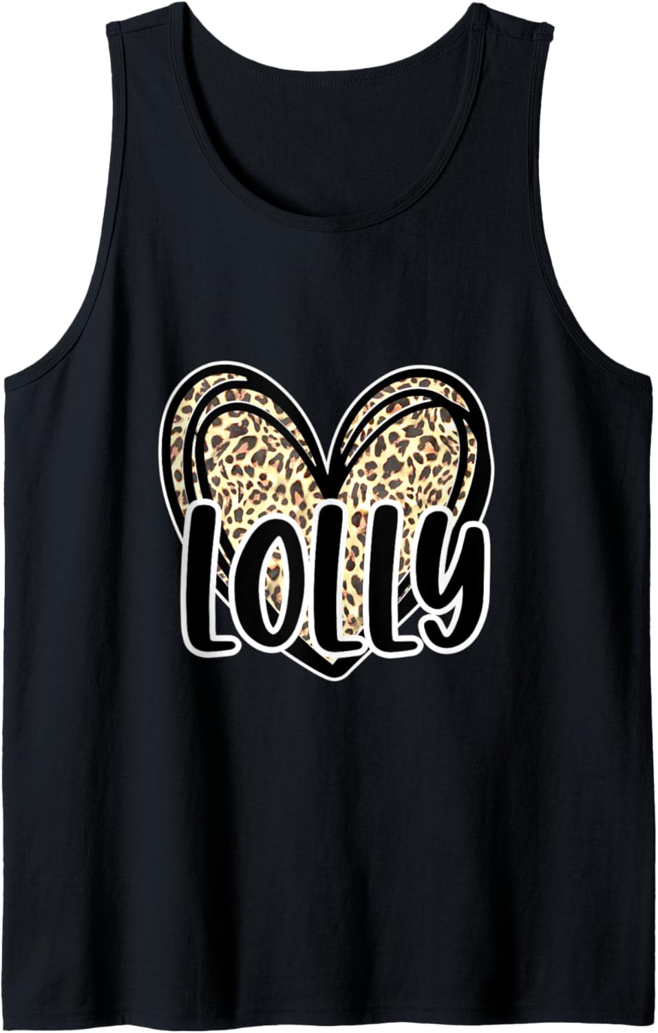 Cute Lolly Women s Leopard Cheetah Print Heart Grandmother Tank Top Tank Top Premium Print Gift Ready